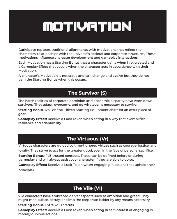 DarkSpace RPG Core Rules - Science Fiction Rules for the Shadowdark RPG