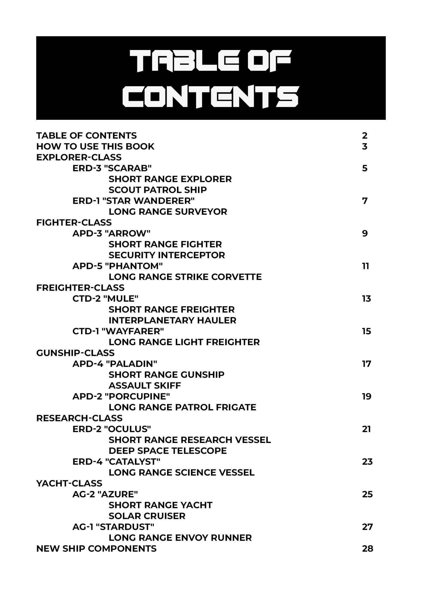 DarkSpace Ship Catalogue, Vol. 1 - Helios Zenith Designs (PDF)
