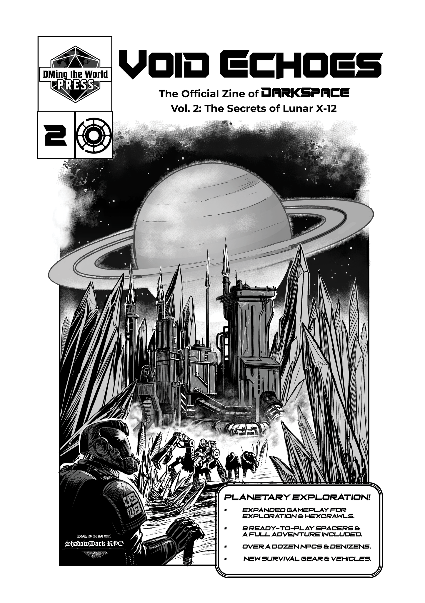 Void Echoes #2 - The Secrets of Lunar X-12 + Spacer Cards Bundle (Print + PDF)