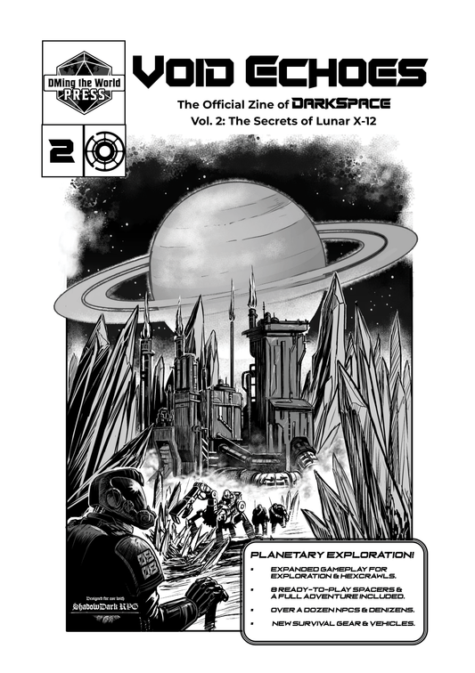 Void Echoes #2 - The Secrets of Lunar X-12 + Spacer Cards Bundle (Print + PDF)